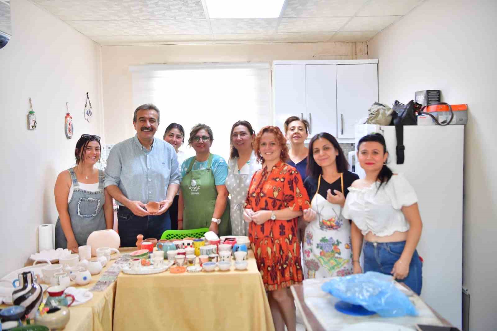 ÇUKUROVA BELEDİYE BAŞKANI SONER ÇETİN, KURSİYERLERİ ZİYARET ETTİ.