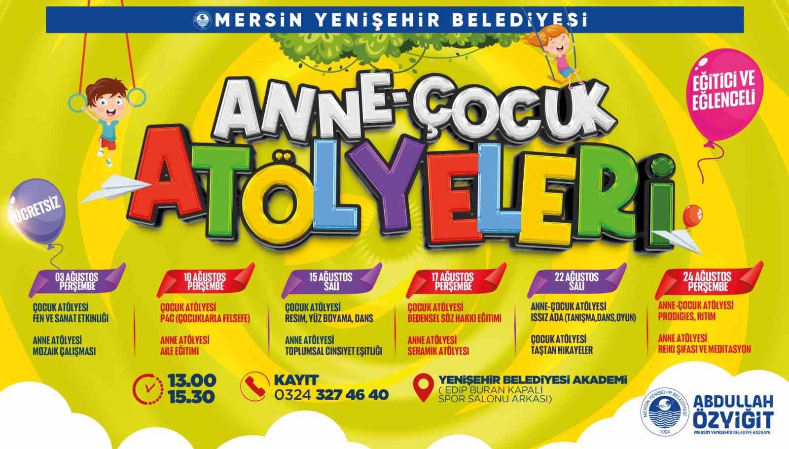 MERSİN'İN MERKEZ İLÇE YENİŞEHİR BELEDİYESİ, YAZ OKULLARINDA 14 FARKLI BRANŞTA