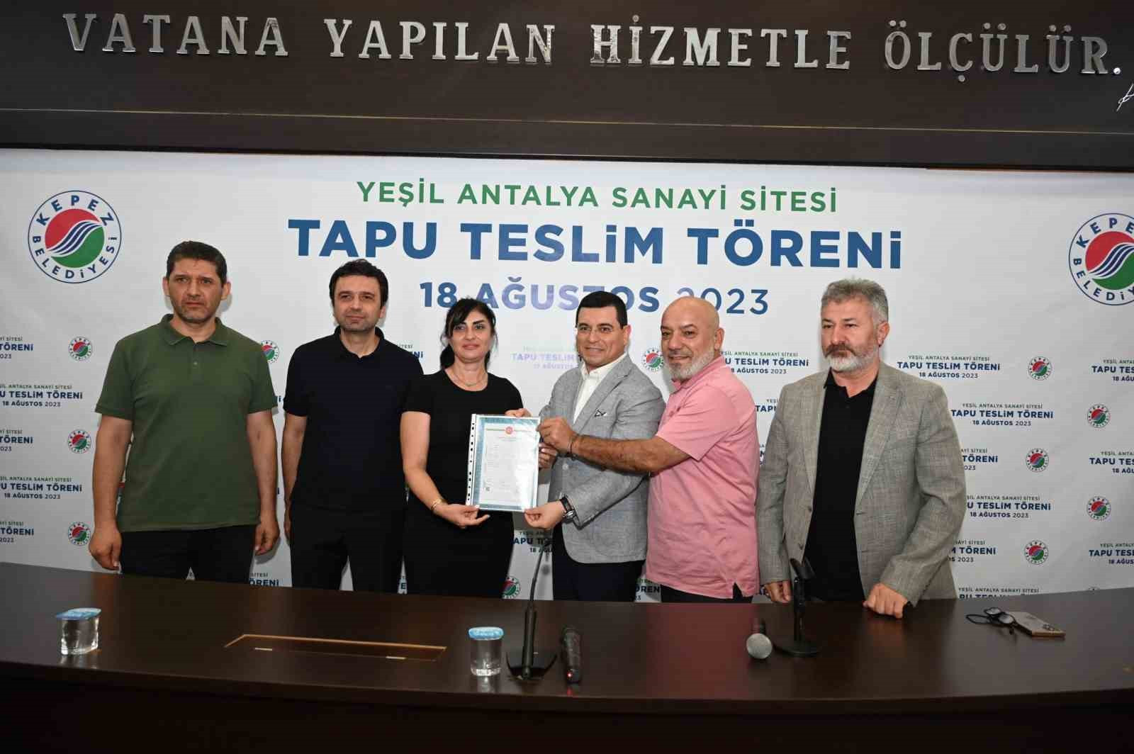 KEPEZ BELEDİYESİ’NİN İMAR VE MÜLKİYET PROBLEMLERİNİ ÇÖZDÜĞÜ YEŞİL ANTALYA SANAYİİ