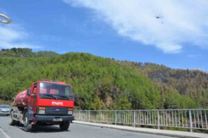 ALANYA İLÇESİ UZUNÖZ MAHALLESİ DİM BARAJI YAKININDAKİ ORMANLIK ALANDA ÇIKAN