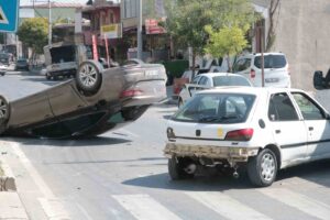 Kahramanmaraş’ta trafik kazası güvenlik kamerasında