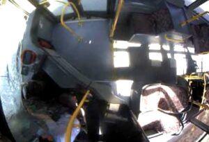 Kahramanmaraş’taki otobüs kazası güvenlik kamerasında