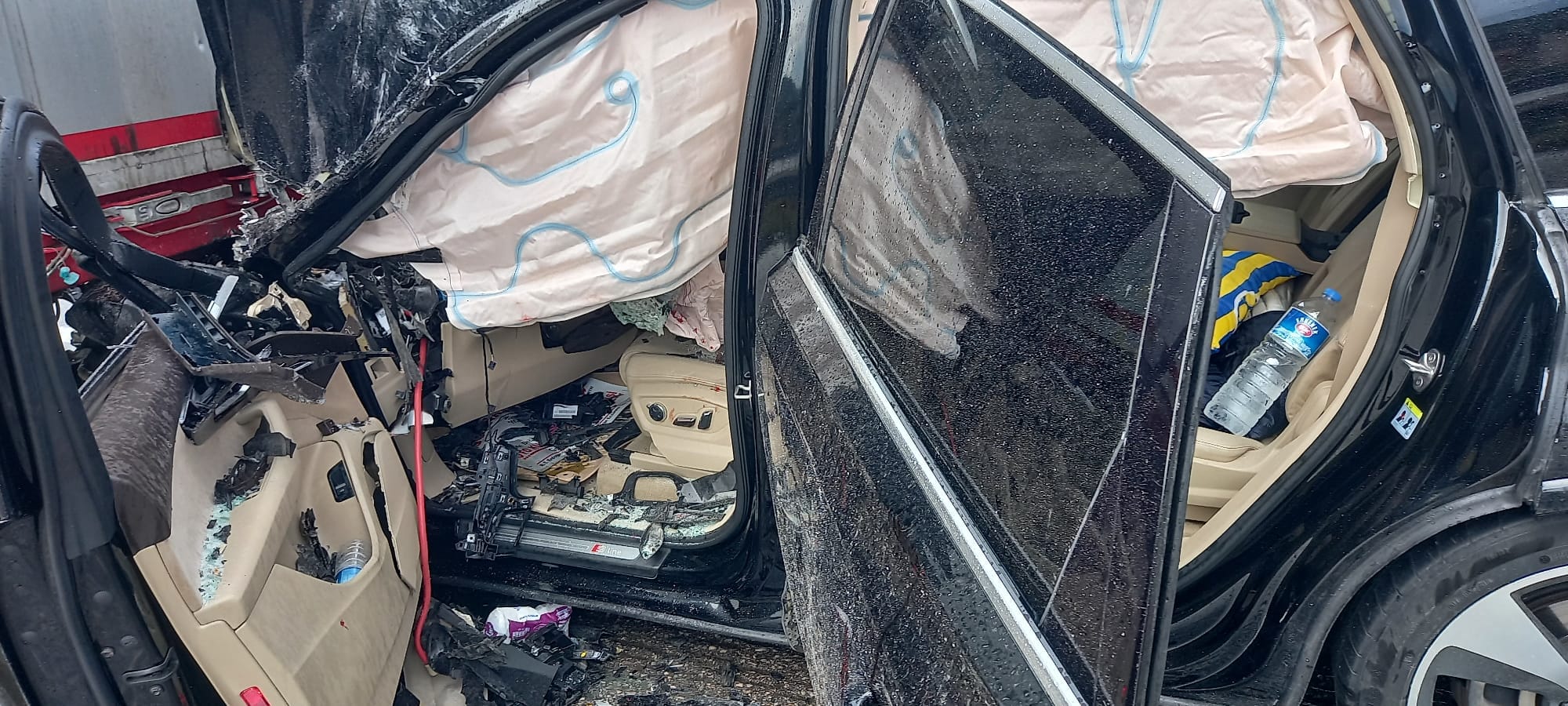 Düziçi’nde seyir halindeki otomobilin aynı yönde giden tıra arkadan çarpması