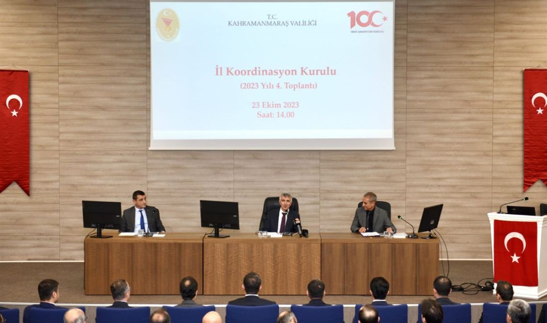 Kahramanmaraş İl Koordinasyon Kurulu 2023 yılı 4. dönem toplantısı 23