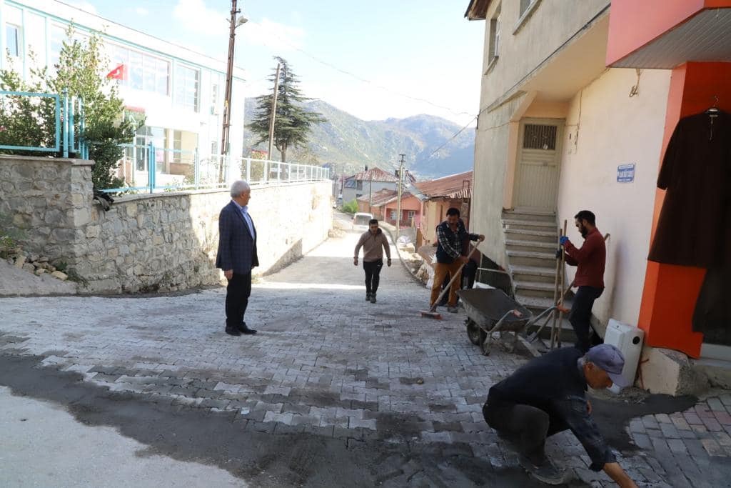 BAŞKAN DOĞAN YOL YENİLEME ÇALIŞMALARINI İNCELEDİ