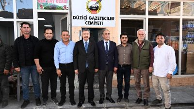 Osmaniye Valisi Dr. Erdinç Yılmaz,  yeni kurulan Düziçi Gazeteciler Cemiyetini