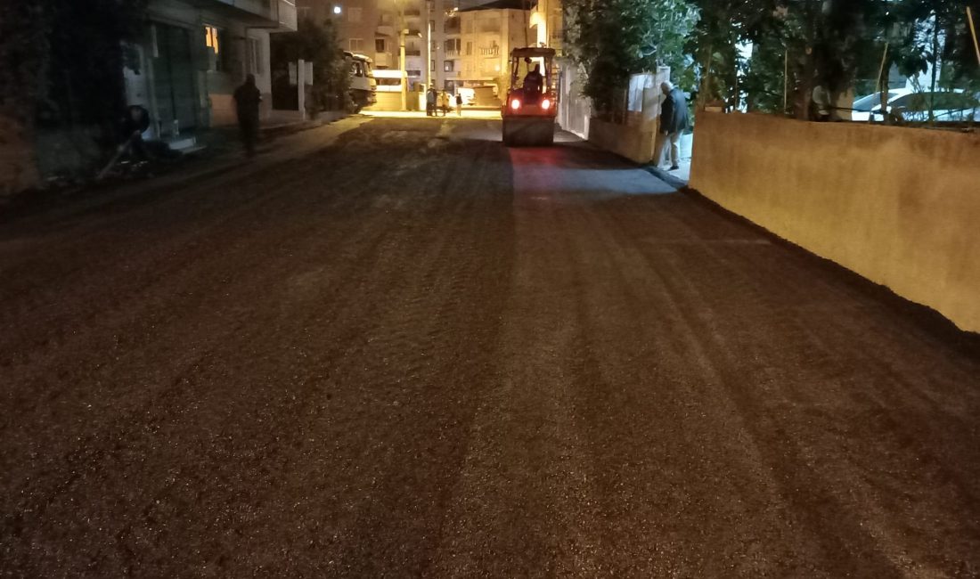 Kadirli Belediyesi Fen İşleri Müdürlüğü ekipleri  tarafından asfalt kaplama çalışmaları