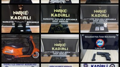 Kadirli İlçe Emniyet Müdürlüğüne bağlı ekipler tarafından yapılan çalışmalarda 10