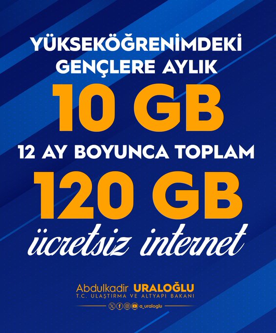Gençlere ücretsiz internet ve telefon müjdesi!