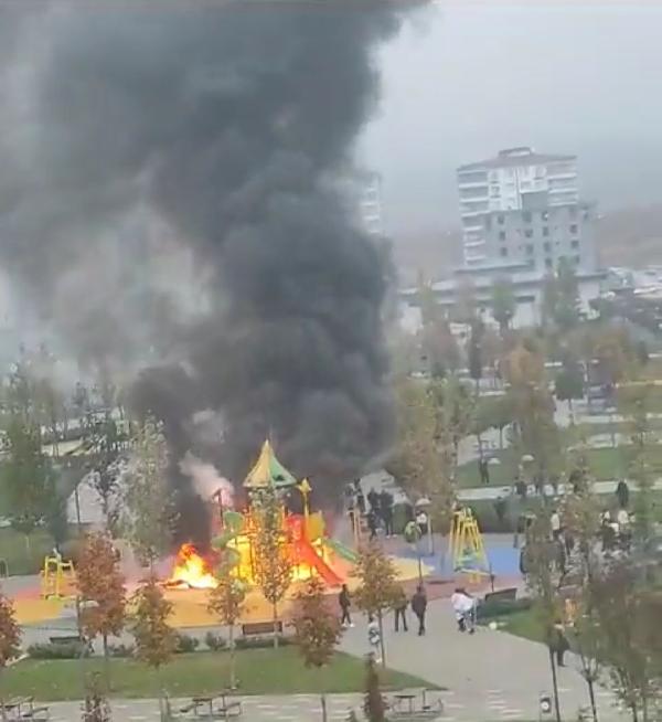 Gaziantep'te çocuk parkını yakan 5 PKK şüphelisi tutuklandı