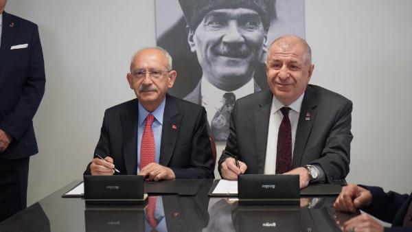 Ümit Özdağ, Kılıçdaroğlu ile imzaladığı protokolü yayımladı Ümit Özdağ, Kılıçdaroğlu ile imzaladığı protokolü yayımladı