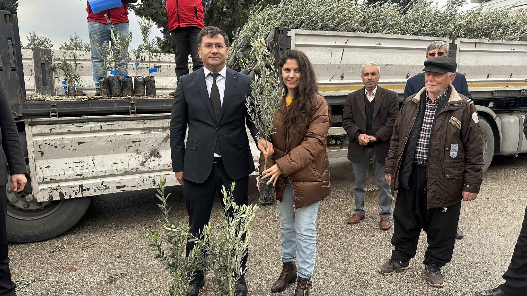 49 KÜÇÜK AİLE İŞLETMESİNE  ZEYTİN FİDANI DAĞILDI
