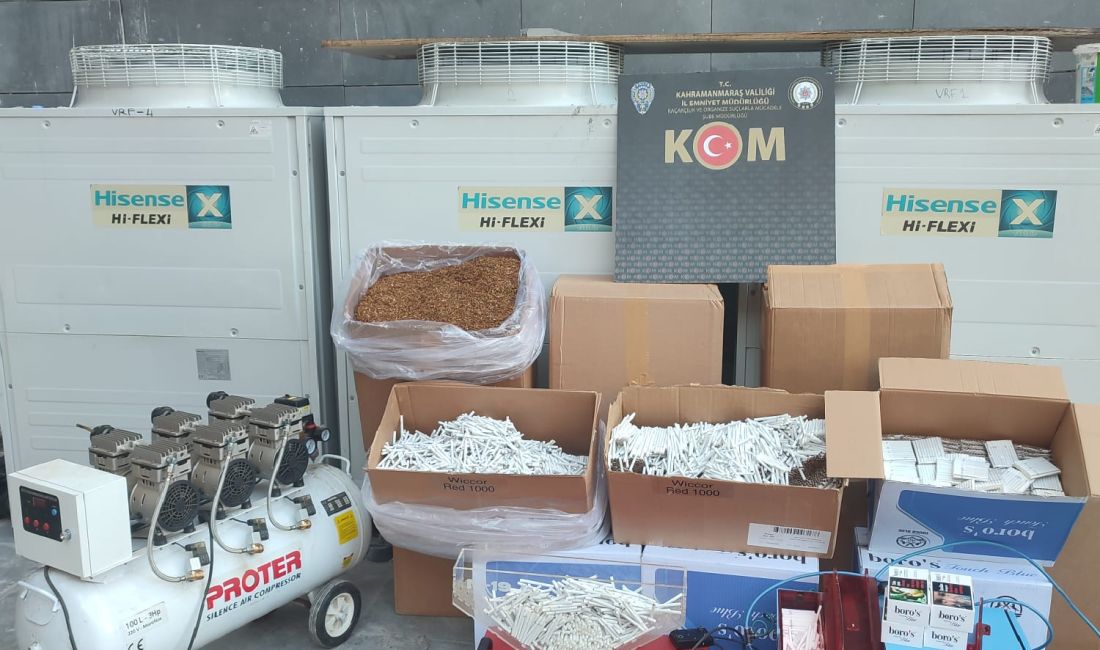 Kahramanmaraş'ta, Kaçakçılık ve Organize Suçlarla Mücadele Şube Müdürlüğü tarafından gerçekleştirilen