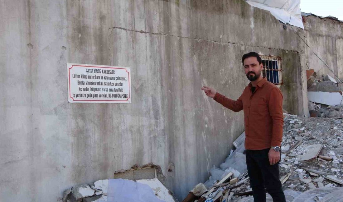 KAHRAMANMARAŞ’TA BİR ESNAF, İŞ YERLERİNDEN KLİMA MOTORU VE PARÇALARINI ÇALAN