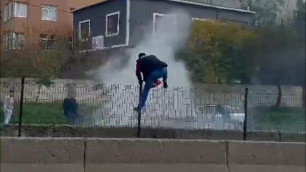 Gamze ŞİMŞEK-Ramazan EĞRİ / İSTANBUL,(DHA) KARTAL TEM Bağlantı Yolu’nda seyir