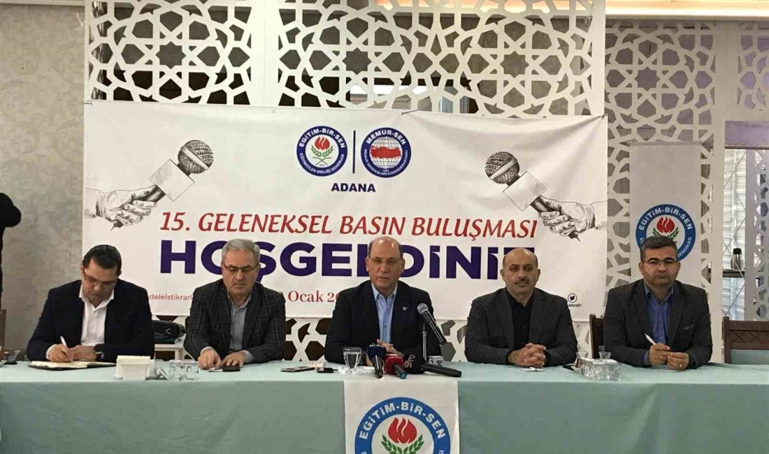 EĞİTİM-BİR-SEN ADANA ŞUBESİ 15’İNCİ GELENEKSEL BASIN BULUŞMASI DÜZENLEDİ. ADANA ÖĞRETMENEVİNDE