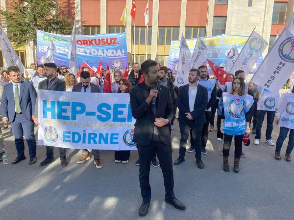 HEP-SEN Genel Başkanı Şimşek: Sendikal faaliyetlerimizi engelleyenlere hesabını mahkemede soracağız Umut IŞIK/ EDİRNE, (DHA)- HEMŞİRELER ve Tüm Sağlık Profesyonelleri Sendikası