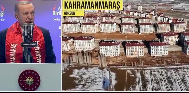 Cumhurbaşkanı Recep Tayyip Erdoğan, Kahramanmaraş’ta ‘Deprem Konutları Kura Teslim Töreni’ne