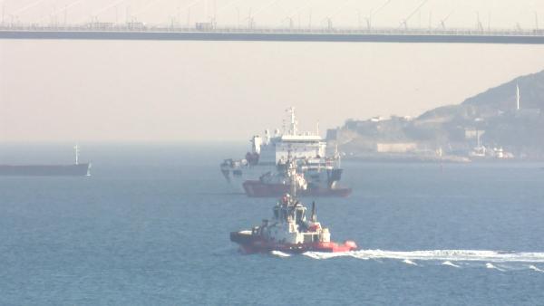 Yılmaz OKUR/İSYANBUL, (DHA) İSTANBUL Boğazı’ndan 21 Ocak’taki geçişi sırasında demir