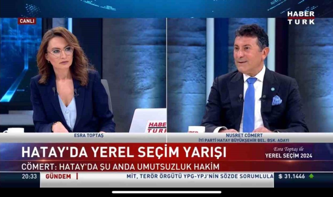 İYİ PARTİ HATAY BÜYÜKŞEHİR BELEDİYE BAŞKAN ADAYI NUSRET CÖMERT, DEPREM