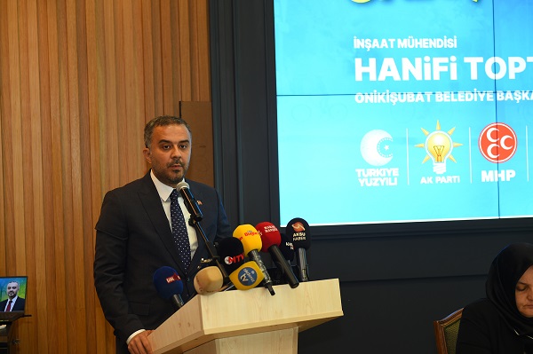 Cumhur İttifakı AK Parti Onikişubat Belediye Başkan Adayı Toptaş projelerini