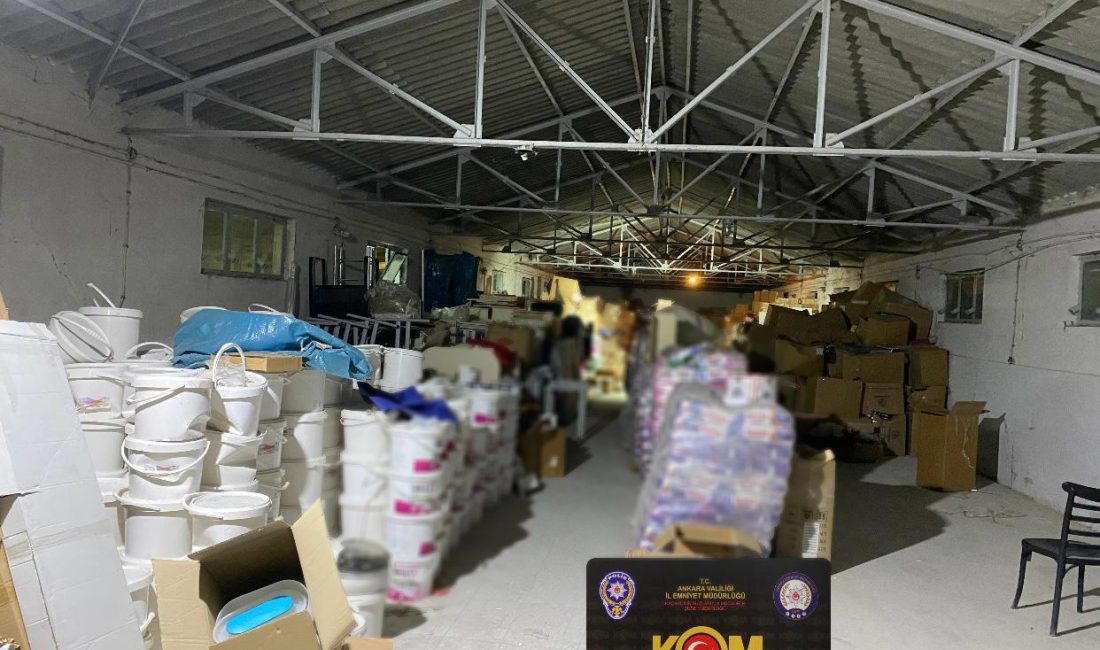 Umutcan ÖREN/ANKARA, – ANKARA’da gümrük kaçağı 35 ton deterjan ile