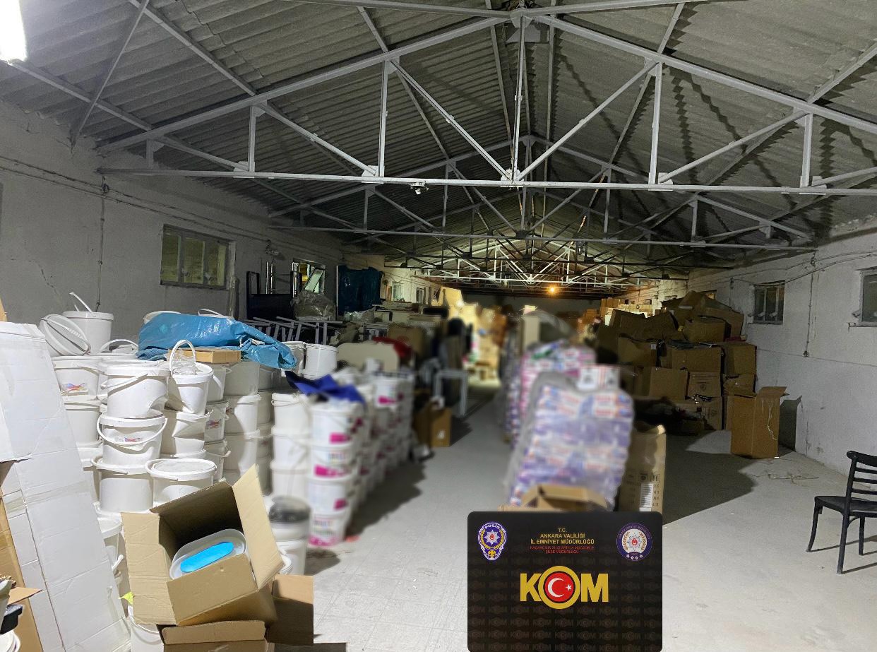 Ankara'da 35 ton kaçak deterjan ele geçirildi