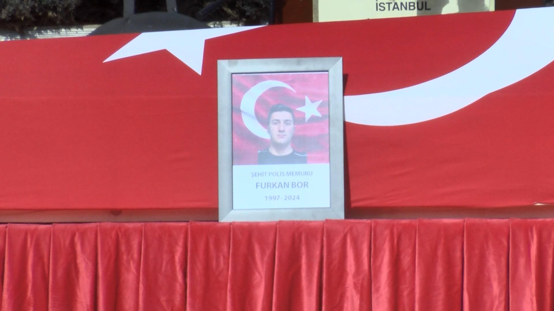 İstanbul- Şehit Polis Furkan Bor için İstanbul Emniyet Müdürlüğü'nde tören düzenlendi