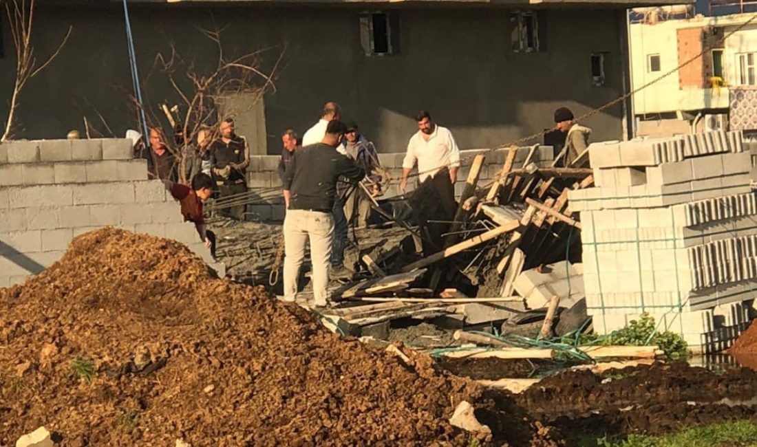 Salih KESKİN/KIZILTEPE, (Mardin), -MARDİN’de tek katlı inşaatta meydana gelen çökme