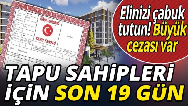 Tapu Sahipleri Dikkat! Bakan Şimşek’ten Son Çağrı