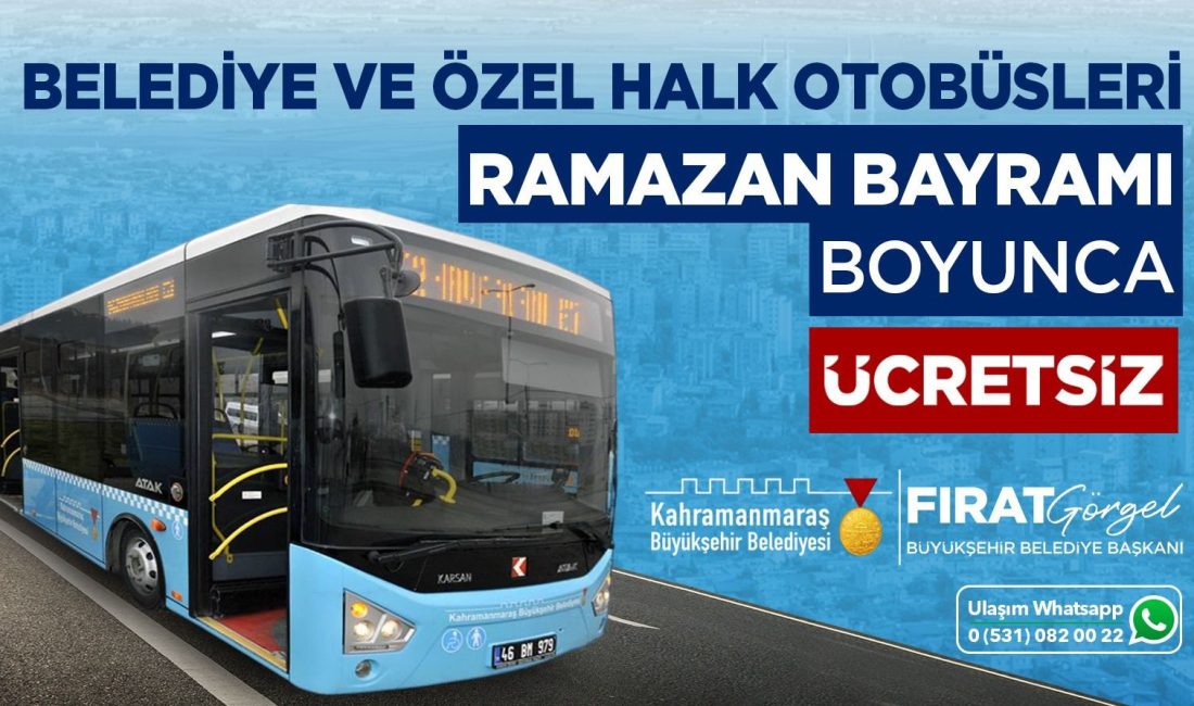 Kahramanmaraş Büyükşehir Belediyesi, sosyal belediyecilik anlayışıyla hareket ederek, Ramazan Bayramı