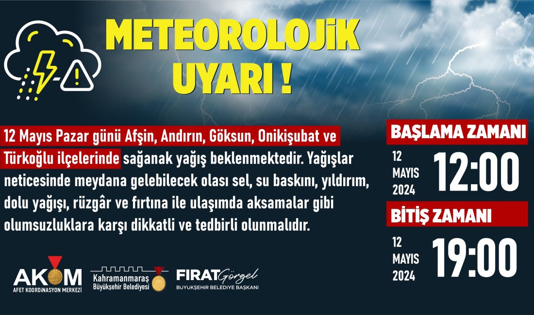 Kahramanmaraş Büyükşehir Belediyesi Afet Koordinasyon Merkezi (AKOM), 12 Mayıs Pazar