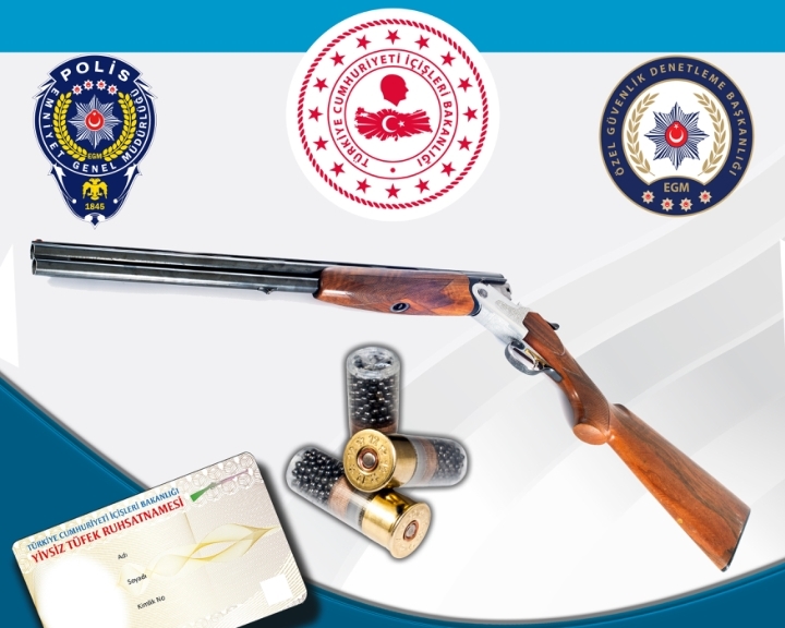 Andırın ilçe Emniyet Amirliğince yivsiz tüfek ruhsatnamesi geçerlilik süresi dolan