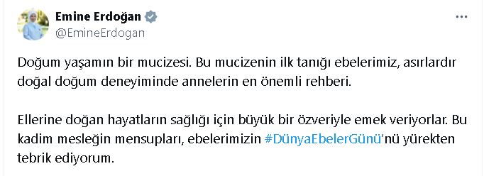 Emine Erdoğan, 5 Mayıs