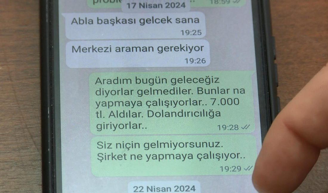 Bakırköy’de yaşayan Gülay Erman, çamaşır makinesinin arızalanması sonucu internetten ulaştığı