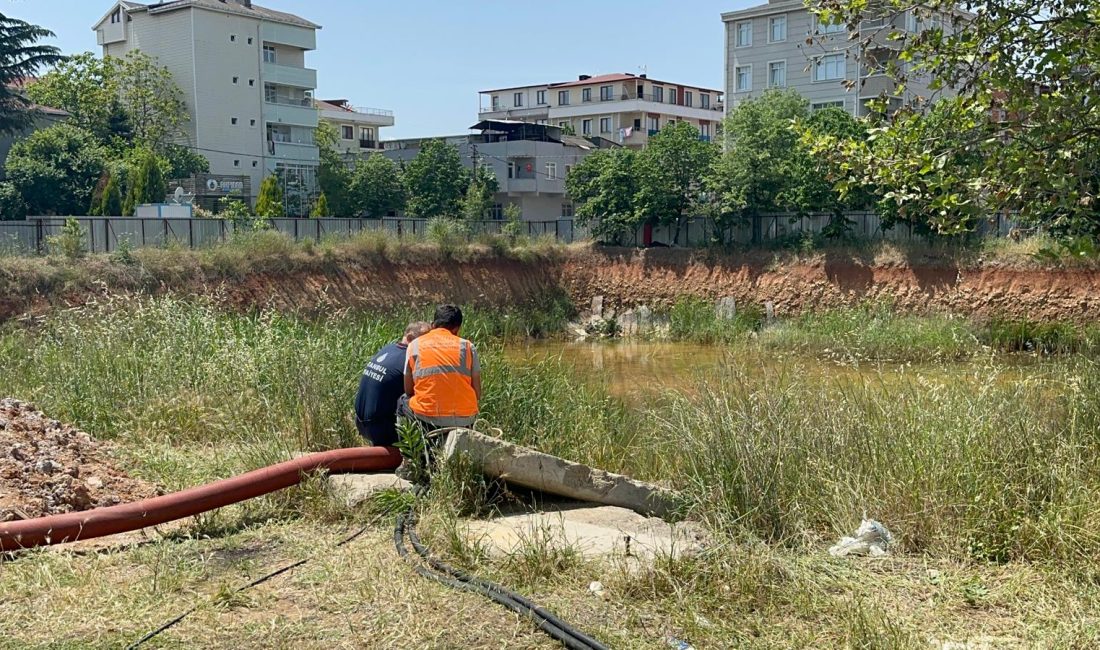 Sancaktepe’de yaşanan olayın ardından boşaltılan su dolu inşaat alanı, mahalle
