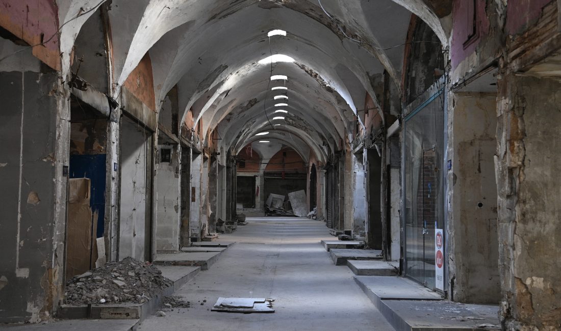 Kahramanmaraş’ta 6 Şubat 2023’teki depremler sonucunda tarihi Kapalı Çarşı ağır