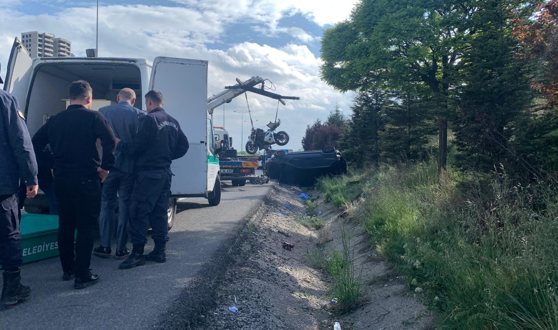 Ankara’da meydana gelen trafik kazasında motosiklet sürücüsü hayatını kaybetti. Kontrolden