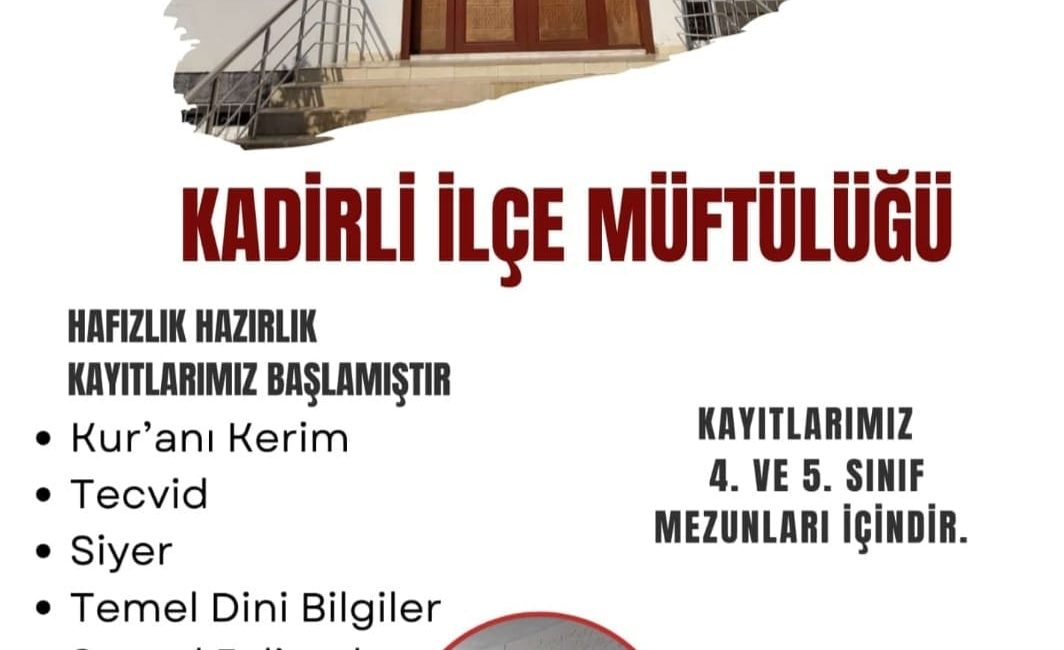 Kadirli İlçe Müftülüğüne bağlı Zeliha Kastal ve Uslular Hafızlık Kur’an