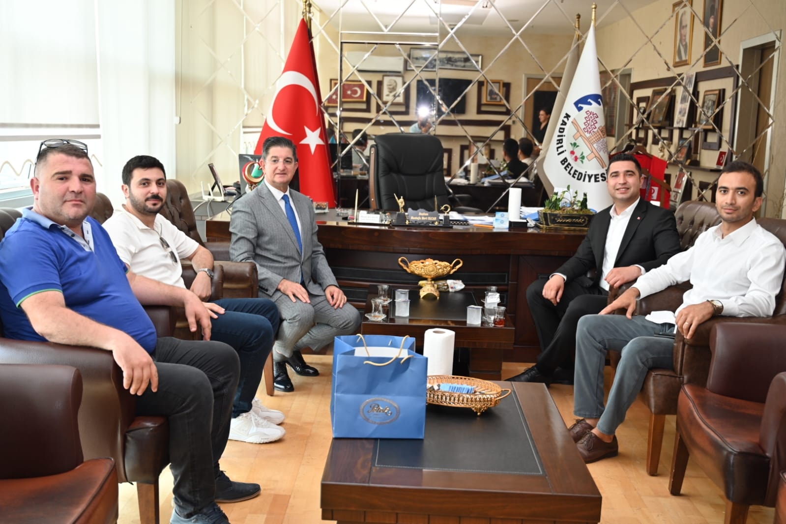 DÖRTYOL BELEDİYE BAŞKANI AMAÇ’TAN “BAŞKAN OLCAR”A HAYIRLI OLSUN ZİYARETİ