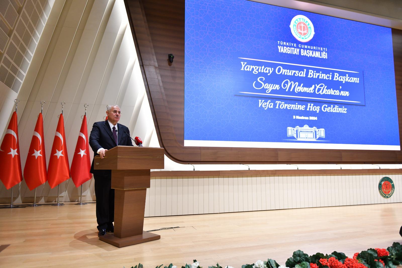 Yargıtay Eski Başkanı Mehmet Akarca İçin Veda Töreni düzenlendi