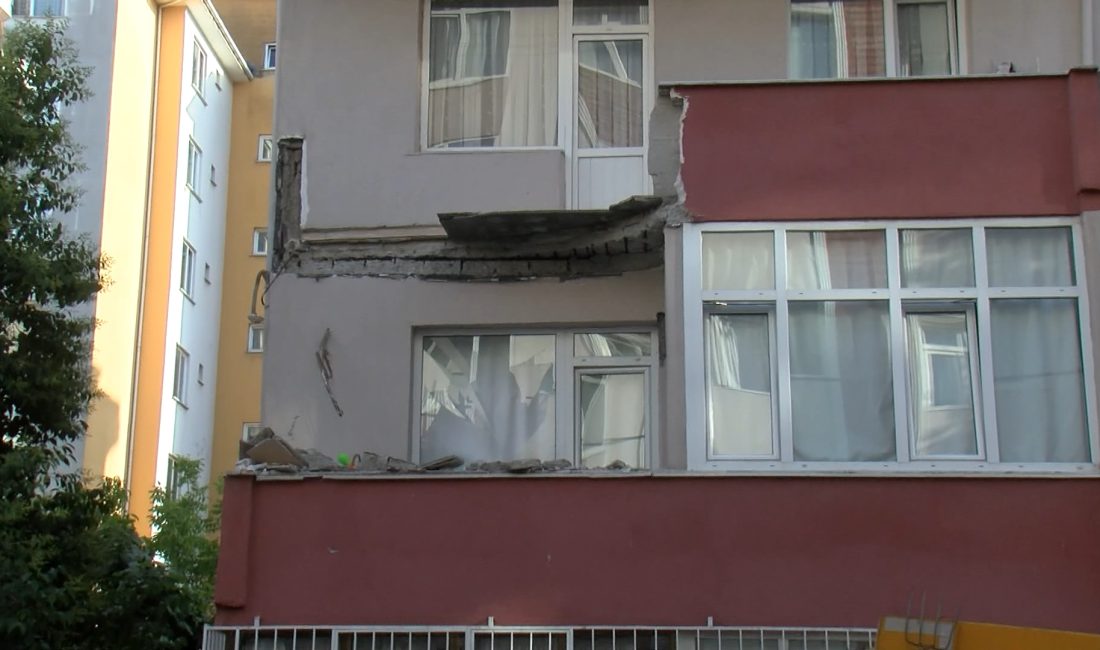 Kartal’da 5 katlı binanın 3. katındaki bir balkonun çökmesi sonucu,