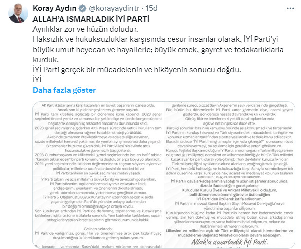 Ankara Milletvekili Koray Aydın,