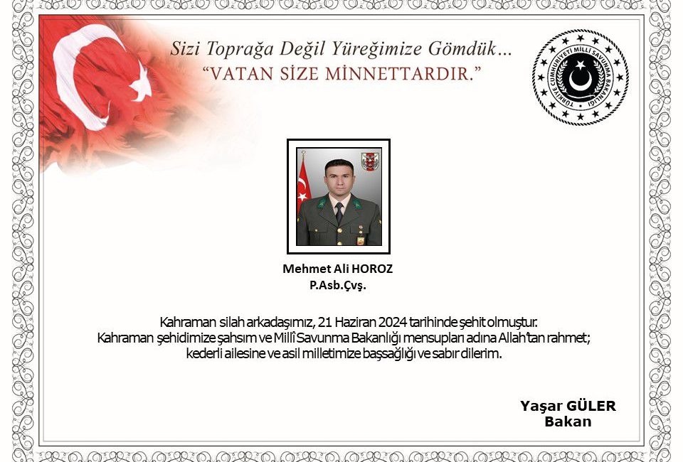Milli Savunma Bakanlığı tarafından yapılan açıklamada, Pençe-Kilit operasyonu bölgesinde çıkan