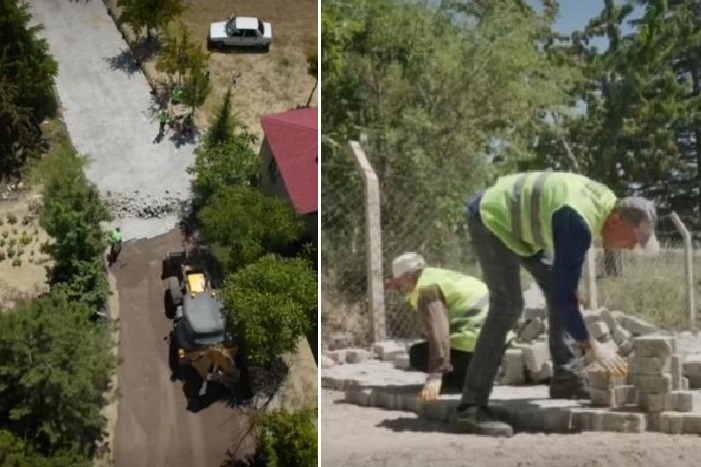 Mahallelerde kilit parke yol yapım Çalışmaları devam ediyor