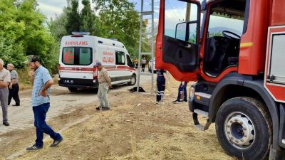 Kahramanmaraş’ın Elbistan ilçesinde elektrik direğine çıktığı iddia edilen bir kişi