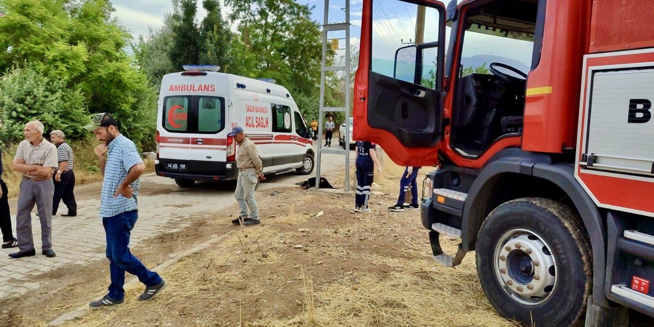 Elbistan‘da elektrik direğinde akıma kapılan bir kişi öldü