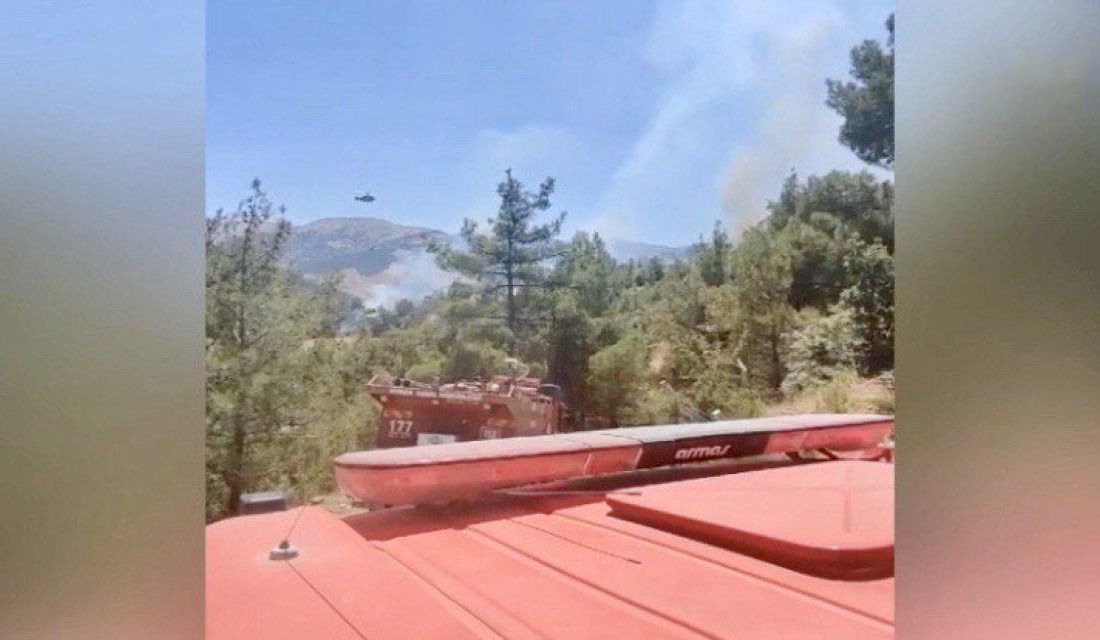 Kahramanmaraş’ta ormanlık alanda  bilinmeyen nedenle çıkan yangın kontrol altına