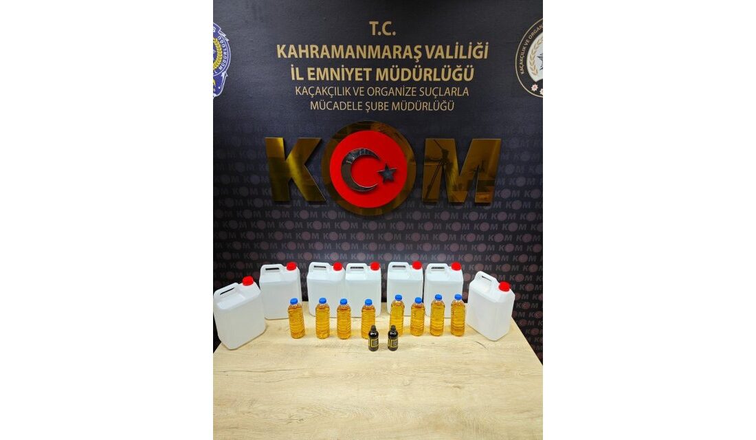 Kahramanmaraş’ta polis ekipleri tarafından sahte alkol imal eden kişilere yönelik