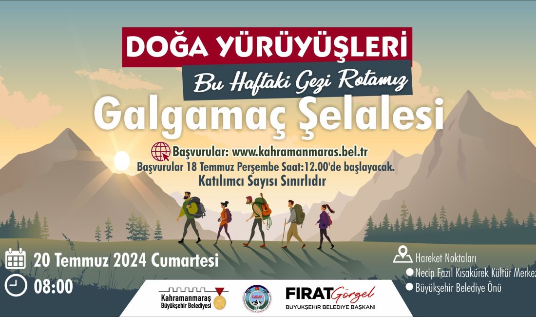 Kahramanmaraş Büyükşehir Belediyesi, doğa tutkunlarını eşsiz güzelliklere sahip Galgamaç Şelalesi’nde